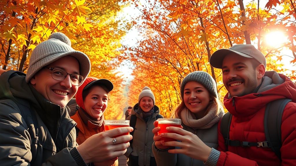단풍 여행 시 유의사항 (realistic 스타일)