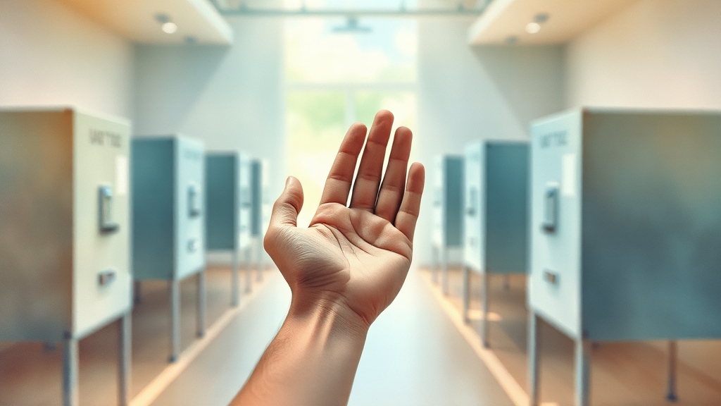 투표소 에티켓 (watercolor 스타일)