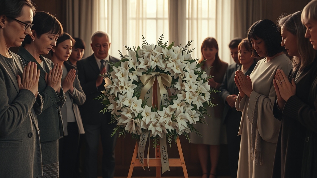 근조화환의 진정한 의미 (realistic 스타일)