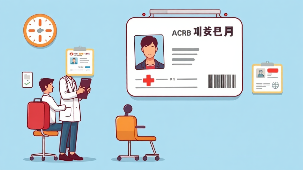 보건증 검사 준비물과 절차 안내 (cartoon 스타일)