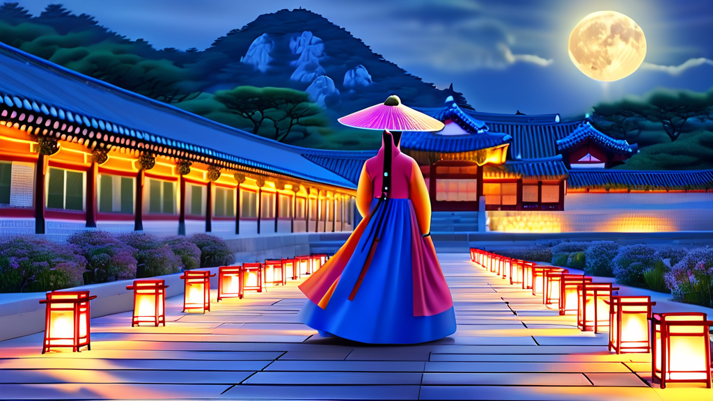 창덕궁 달빛기행, 특별한 경험 후기 (realistic 스타일)