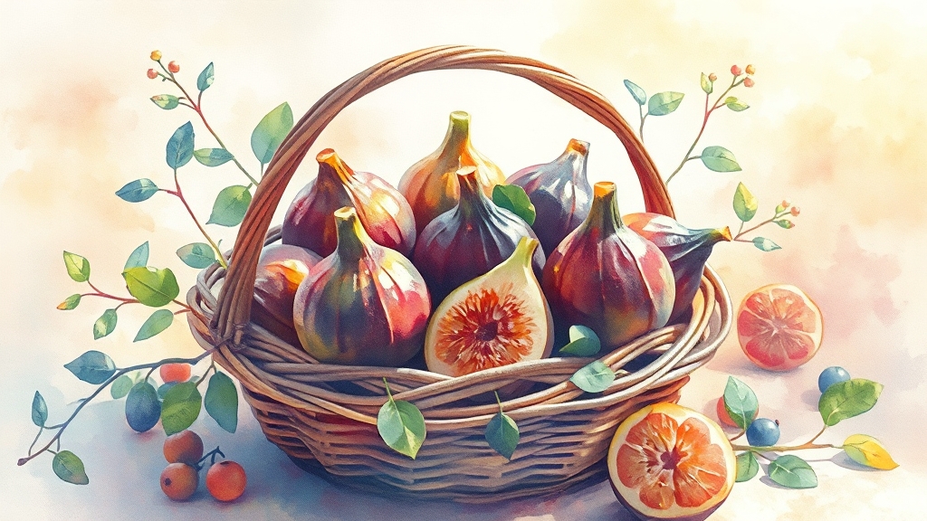 무화과 궁금증 해결 (watercolor 스타일)