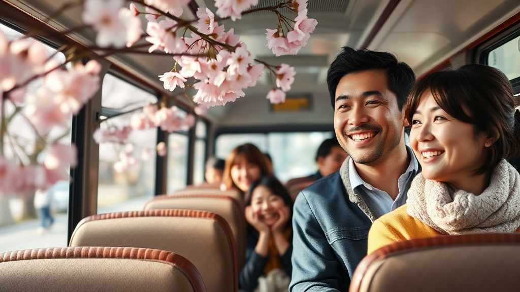 교토 버스투어: 편안함의 시작 (realistic 스타일)