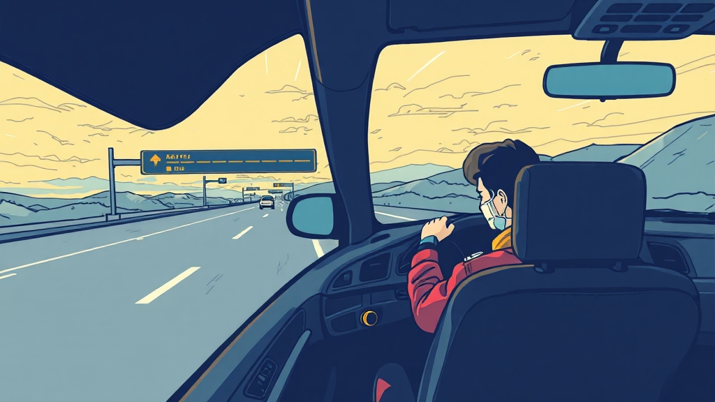 장거리 운전 전 필수 체크리스트 (illustration 스타일)