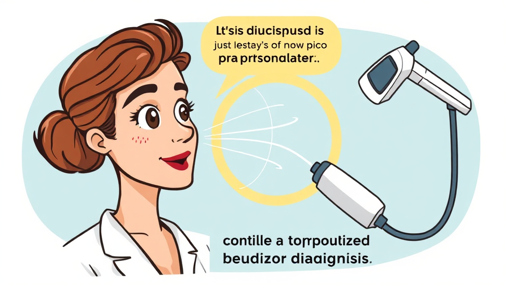 내 피부 고민, 피코레이저로 명확하게 진단하기 (cartoon 스타일)