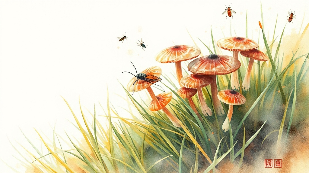 동충하초, 무엇일까요? (watercolor 스타일)