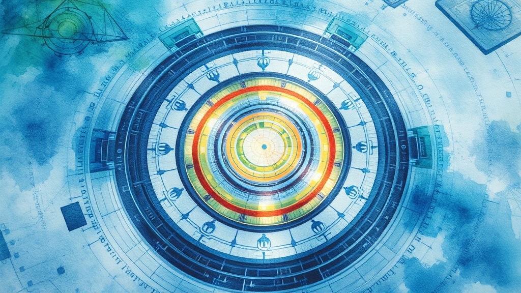 원자력 에너지, 현재와 미래는? (watercolor 스타일)