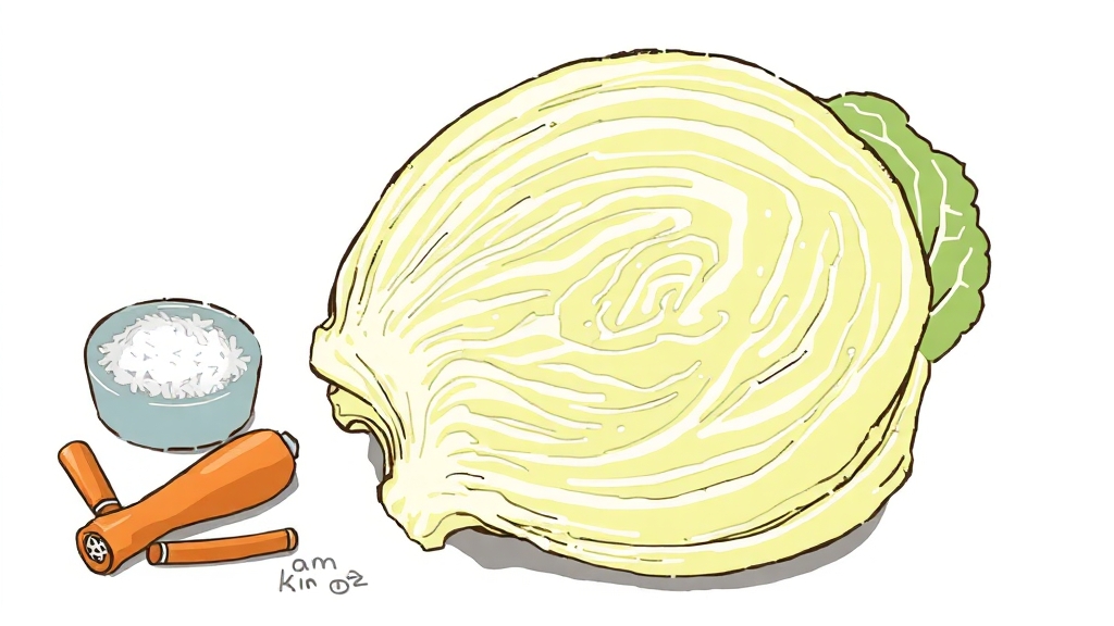 꼼꼼한 절임 과정 (illustration 스타일)