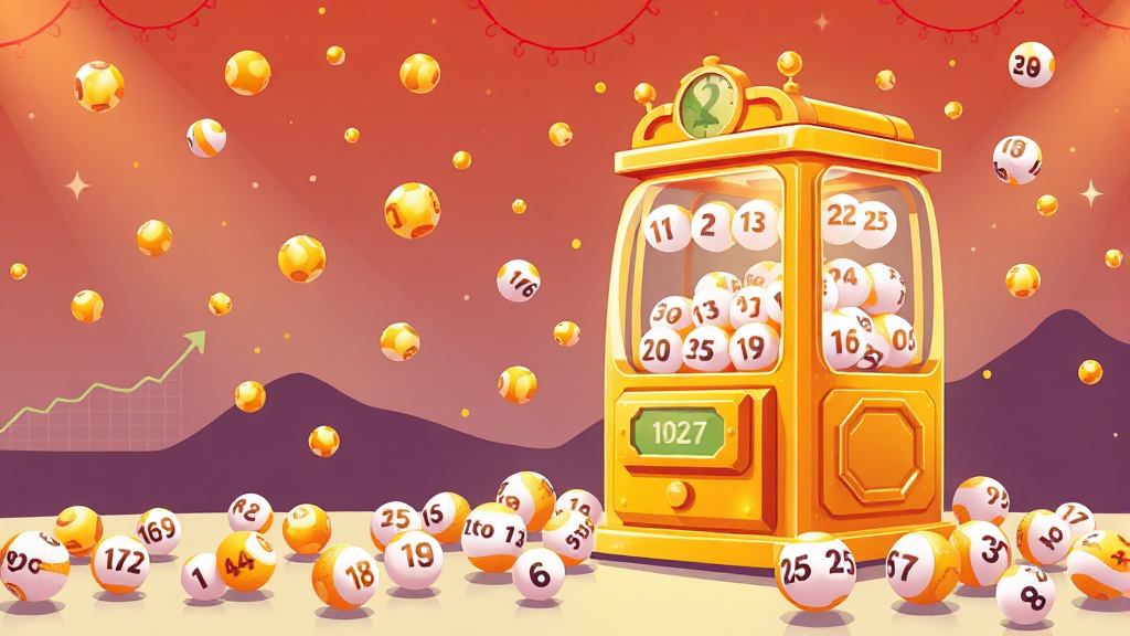 역대 로또 당첨 번호 분석 (illustration 스타일)