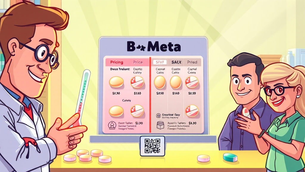 비맥스 메타정 가격 정보와 구매 팁 (cartoon 스타일)