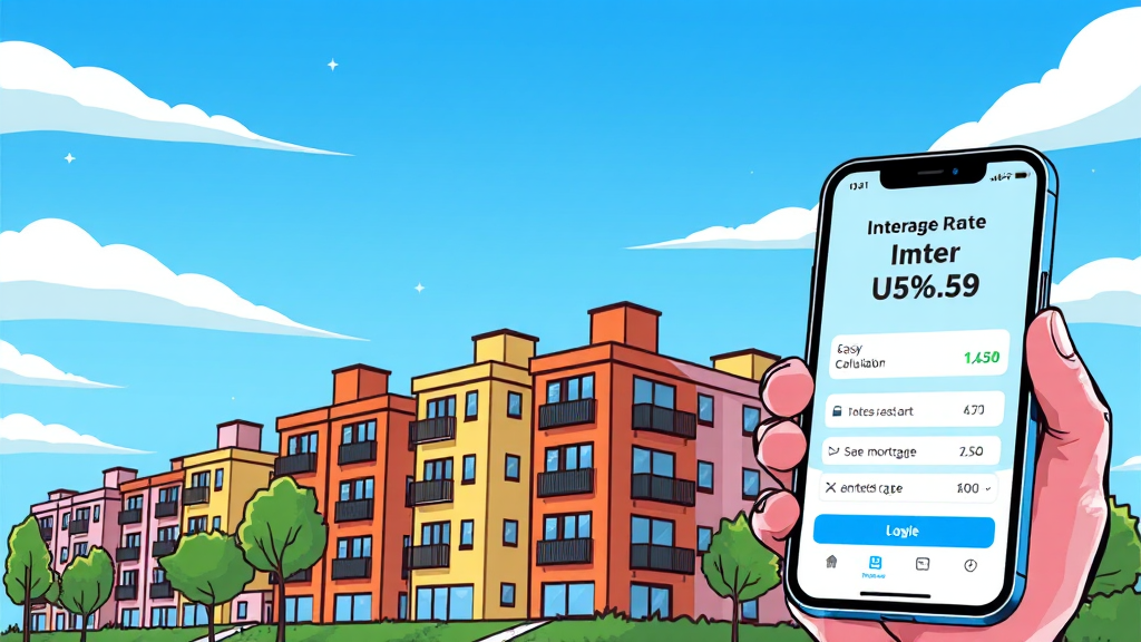 주담대 신청 절차 및 필요 조건 (cartoon 스타일)