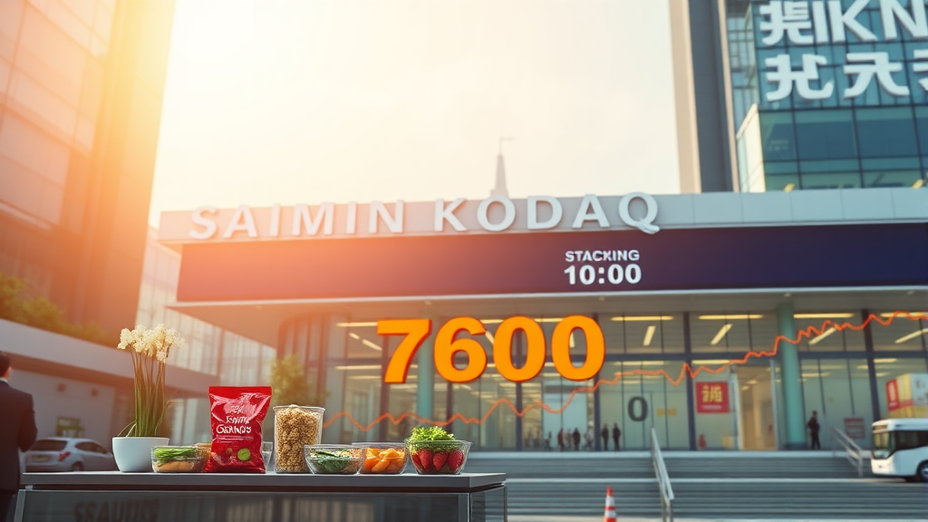 삼진식품 상장일 및 공모가 (realistic 스타일)