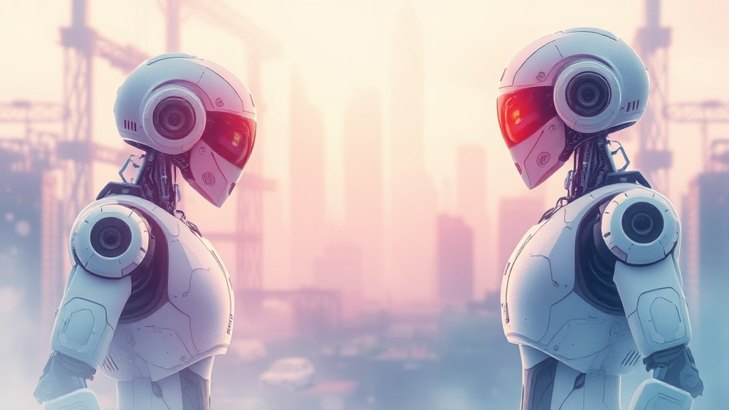 피지컬 AI 핵심 기술과 경쟁 동향 (watercolor 스타일)