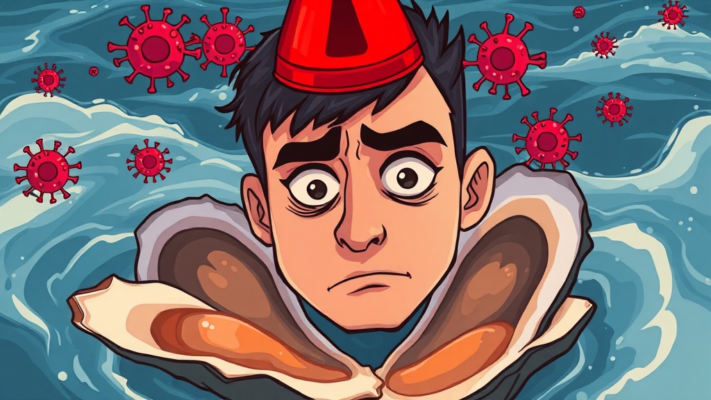 여름 굴, 위험한 이유 (cartoon 스타일)