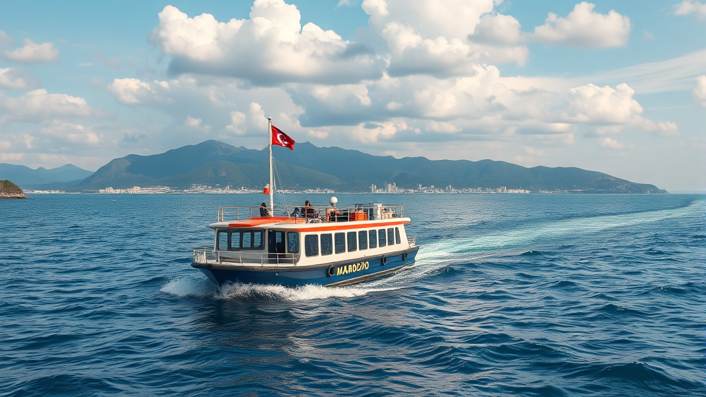 마라도 배시간 및 요금, 최신 정보 확인하기 (realistic 스타일)