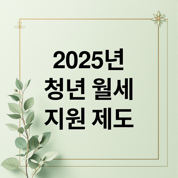 2025년
청년 월세
지원 제도 (청년 월세지원)
