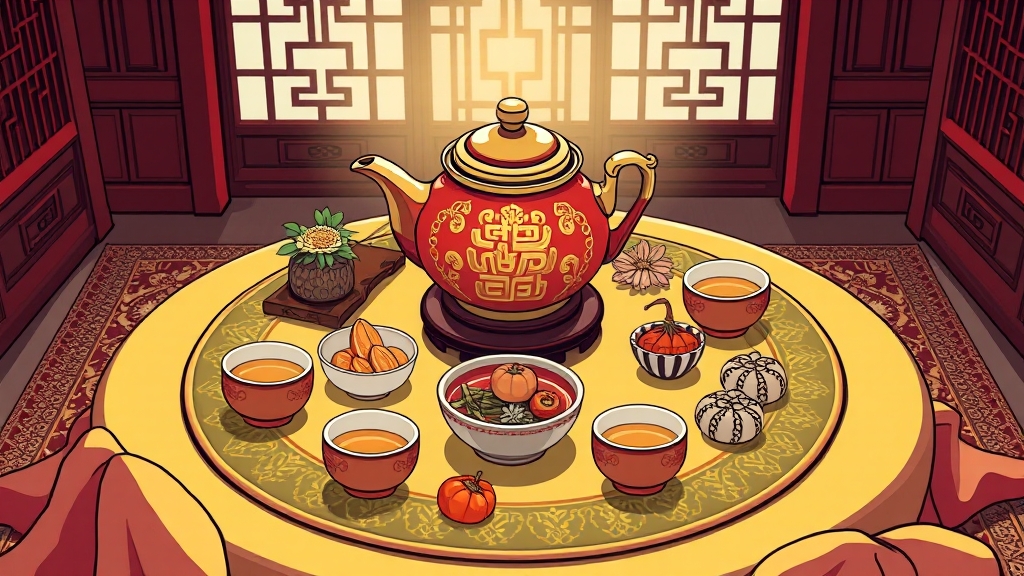 다과와 약차, 무엇을 맛볼까? (cartoon 스타일)