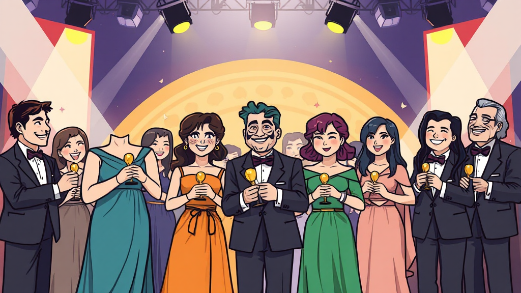 스크린 뒤편 비하인드 스토리 (cartoon 스타일)