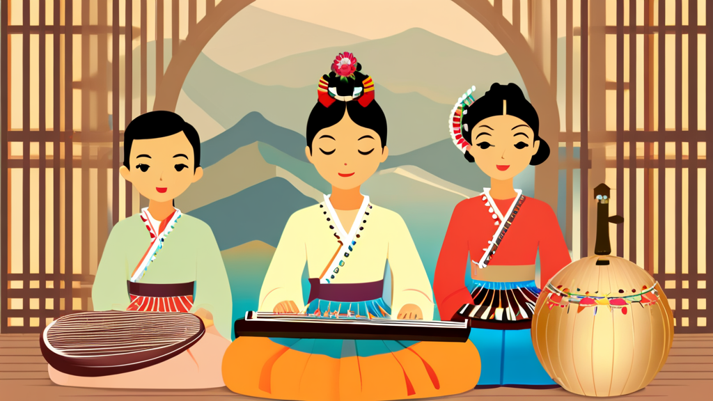 국악 현악기 학습: 시작부터 심화까지, 현실적인 조언 (illustration 스타일)