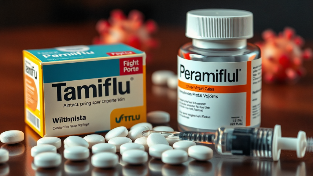 타미플루 vs 페라미플루: 효과 및 차이 (realistic 스타일)