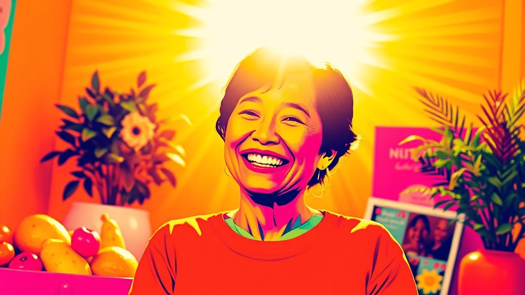 췌장암 관련 부작용과 회복 과정 (popart 스타일)