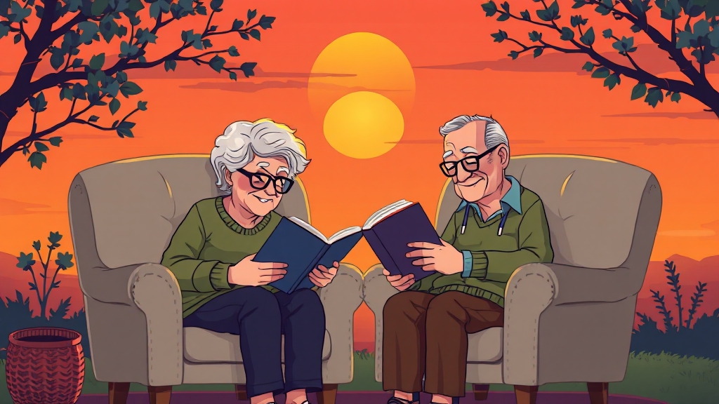 안정적인 노후 준비 전략 (cartoon 스타일)