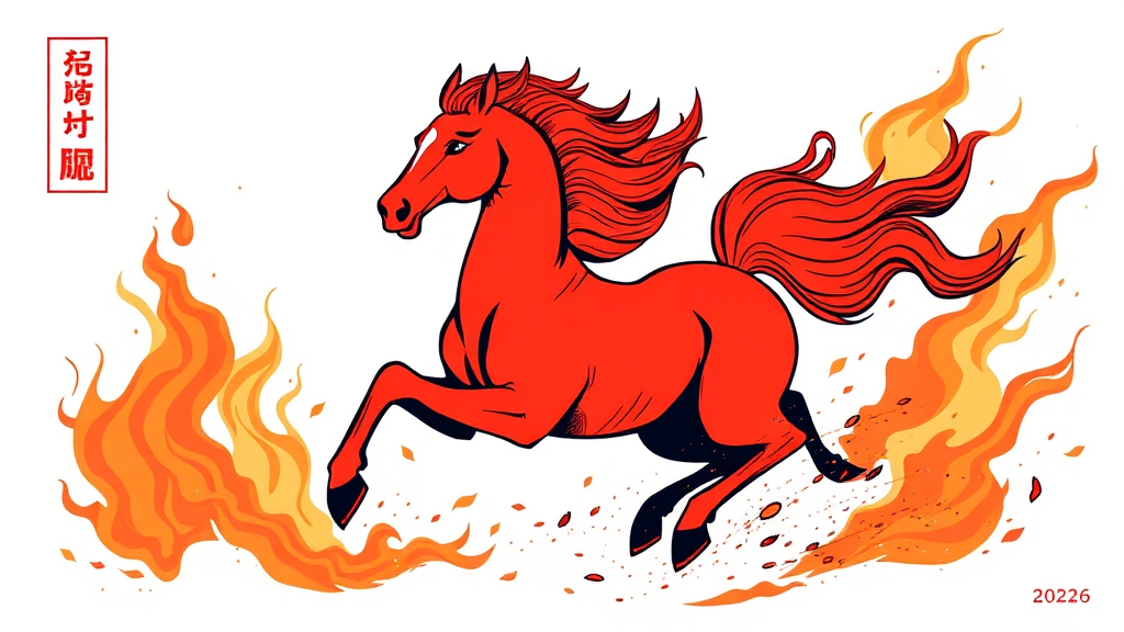 2026년, 말띠의 해 (illustration 스타일)