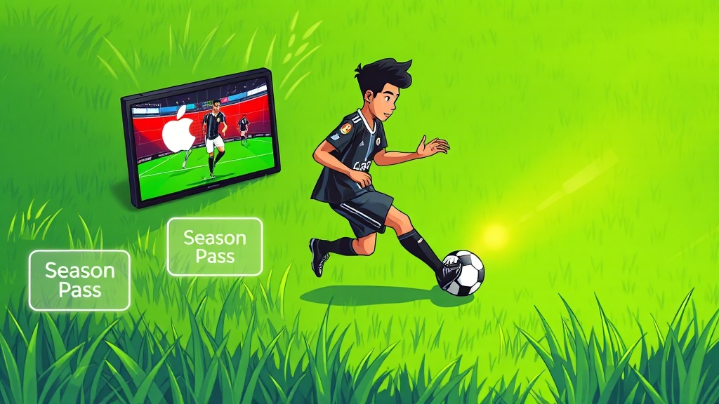 MLS 시즌 패스 구독 안내 (cartoon 스타일)
