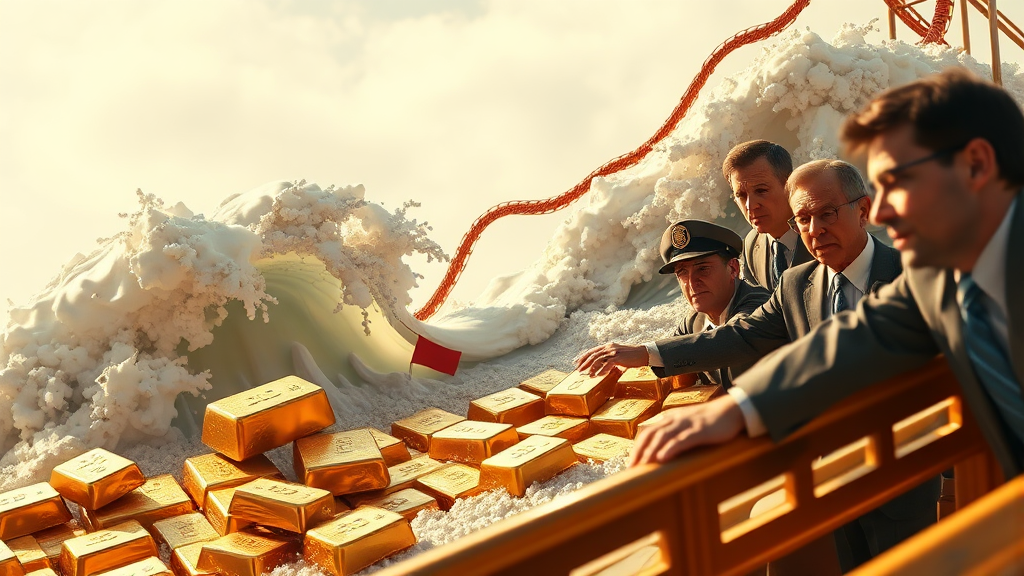 1970년대 ~ 현재 금 가격 변동 개요 (realistic 스타일)