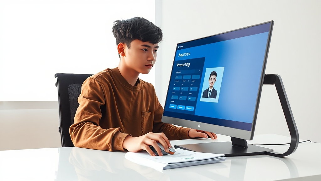 수능 원서 접수 방법 (온라인 사전 입력) (realistic 스타일)