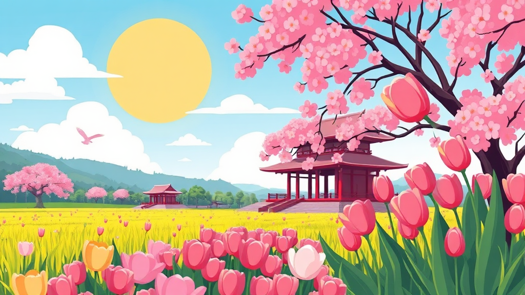 2026년 봄꽃 축제 총정리 (cartoon 스타일)