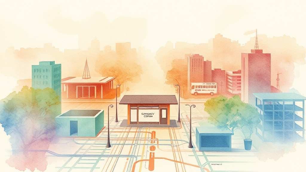 교통 정보 & 접근성 (watercolor 스타일)