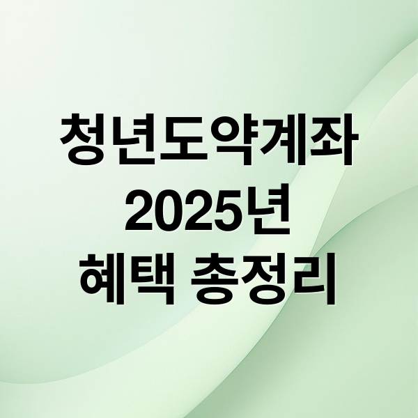 청년도약계좌
2025년
혜택 총정리 (청년도약계좌 조건 혜택)