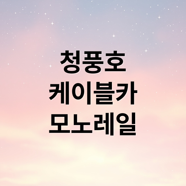 청풍호
케이블카
모노레일 (청풍호 케이블카 모노레일 가격 예약)