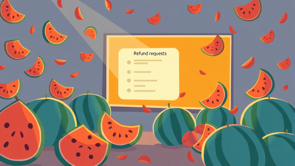 멜론캐시 환불 방법 (cartoon 스타일)