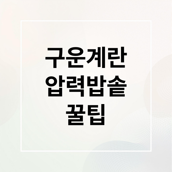 구운계란
압력밥솥
꿀팁 (압력밥솥 구운계란)