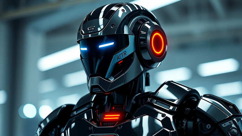 테슬라 옵티머스: 위기 속 희망을 쏘다 (realistic 스타일)