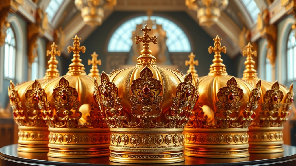 주요 금관 특징 비교 (realistic 스타일)