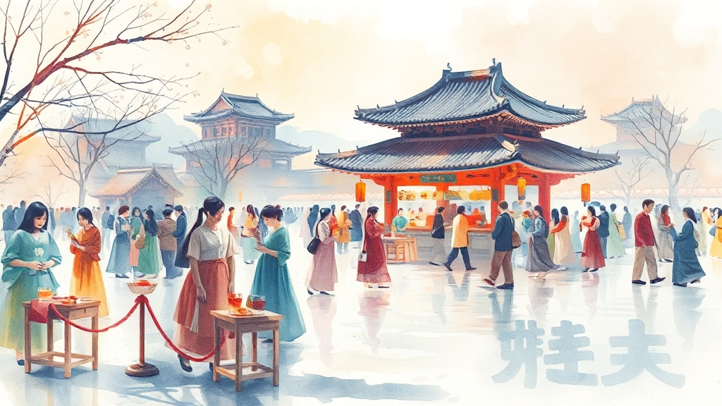 축제 참여 꿀팁 (watercolor 스타일)