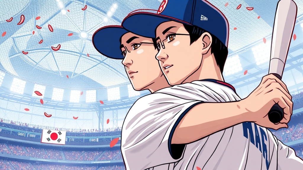 WBC 한일전 전망 (illustration 스타일)