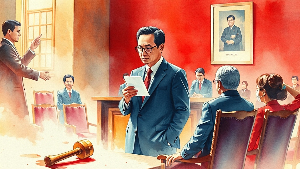 이재명 대표 사건으로 본 파기환송 (watercolor 스타일)