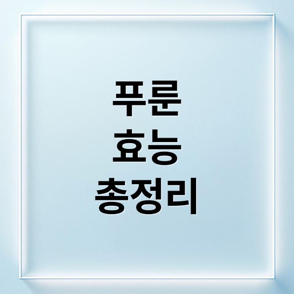 푸룬
효능
총정리 (푸룬 효능 변비)