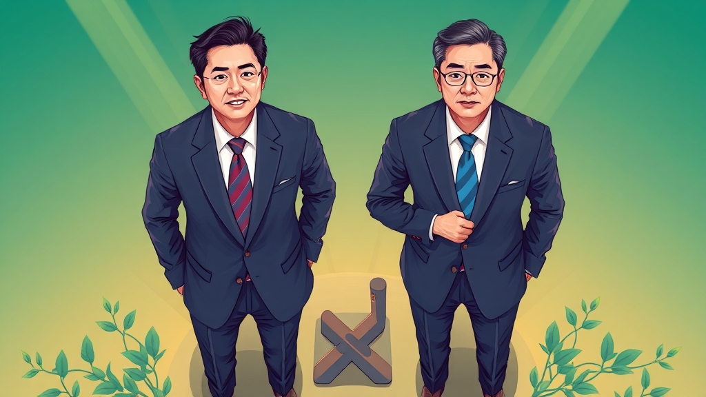 원내대표 후보, 핵심 공약 비교! (illustration 스타일)