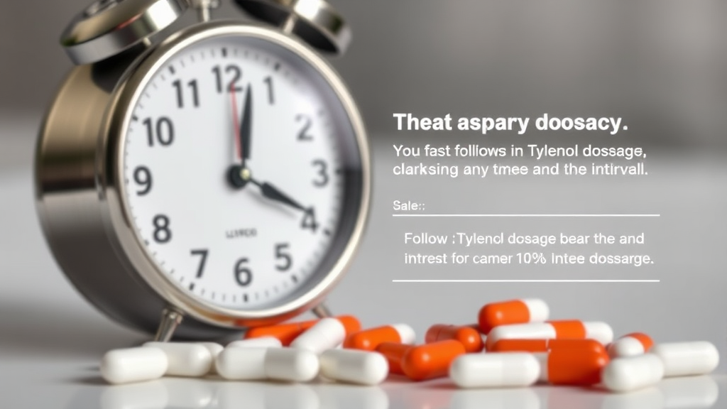 타이레놀 복용법: 핵심은? (realistic 스타일)