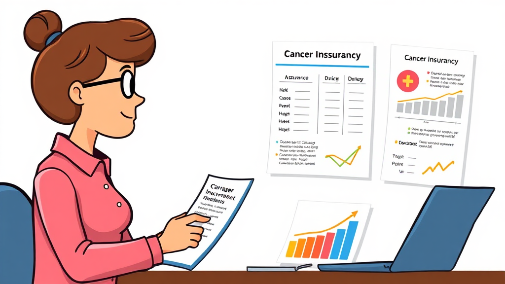 보험사별 암 진단금 비교: 놓치지 말아야 할 점들 (cartoon 스타일)