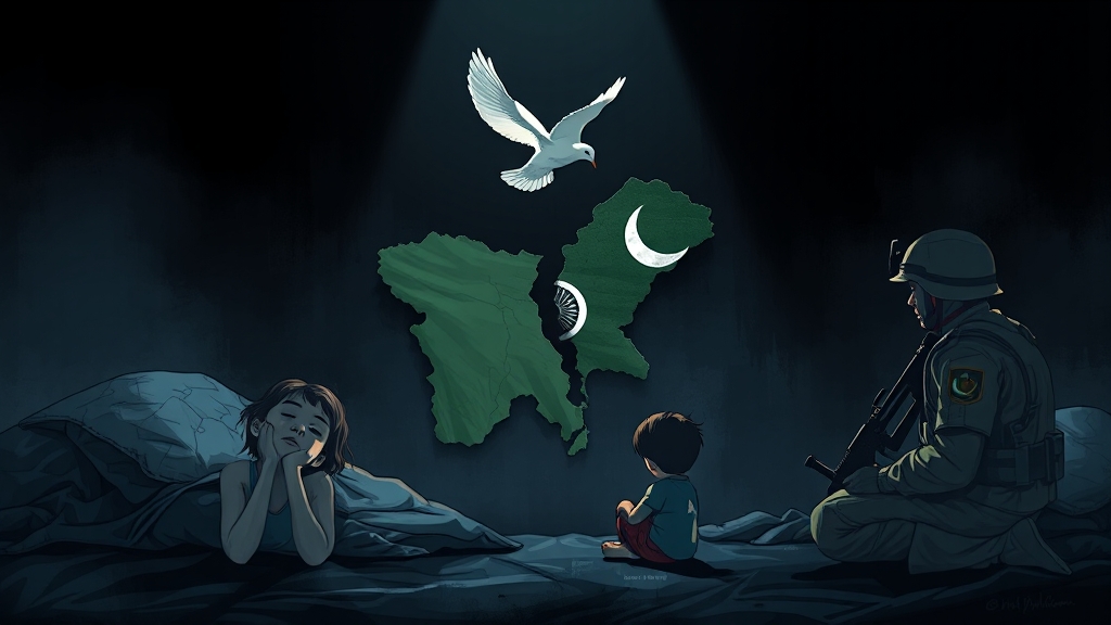 카슈미르 분쟁의 미래 (illustration 스타일)