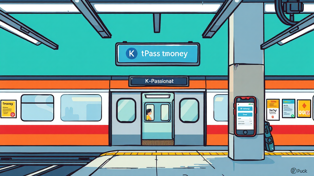 K-패스 연동, 교통비 절약의 시작! (cartoon 스타일)