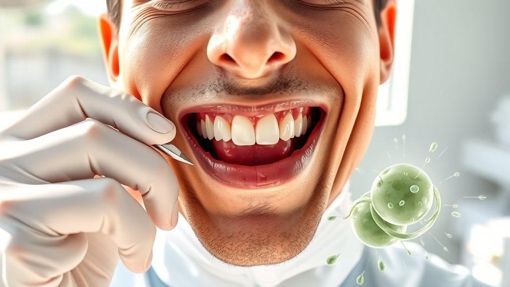 치과 치료 중요성 & 잇몸약 한계 (realistic 스타일)