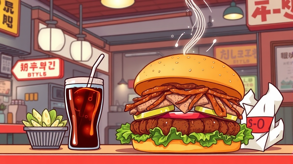 추억 속 맛집, 영철버거 (illustration 스타일)