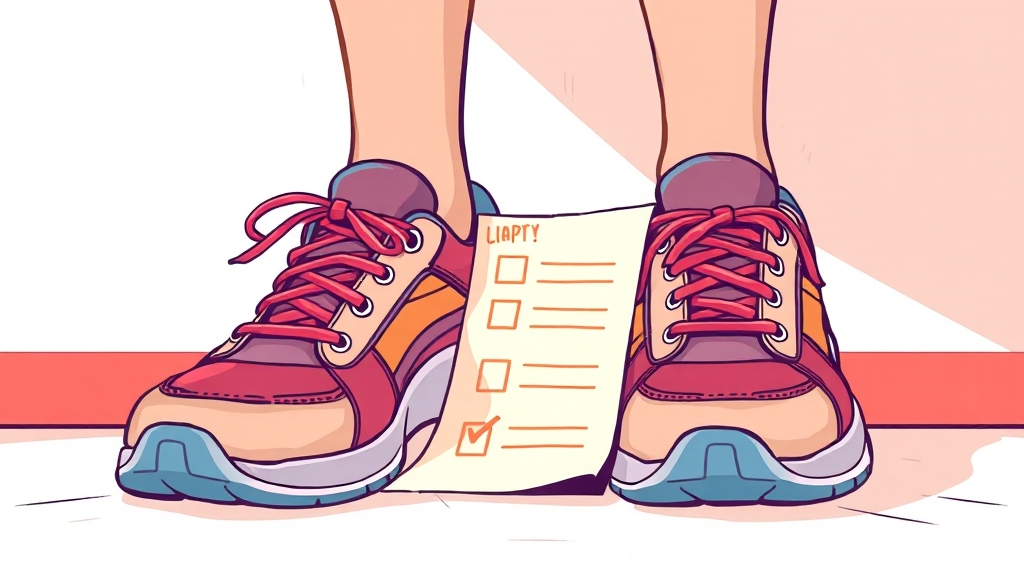 리커버리 슈즈 선택 체크리스트 (cartoon 스타일)